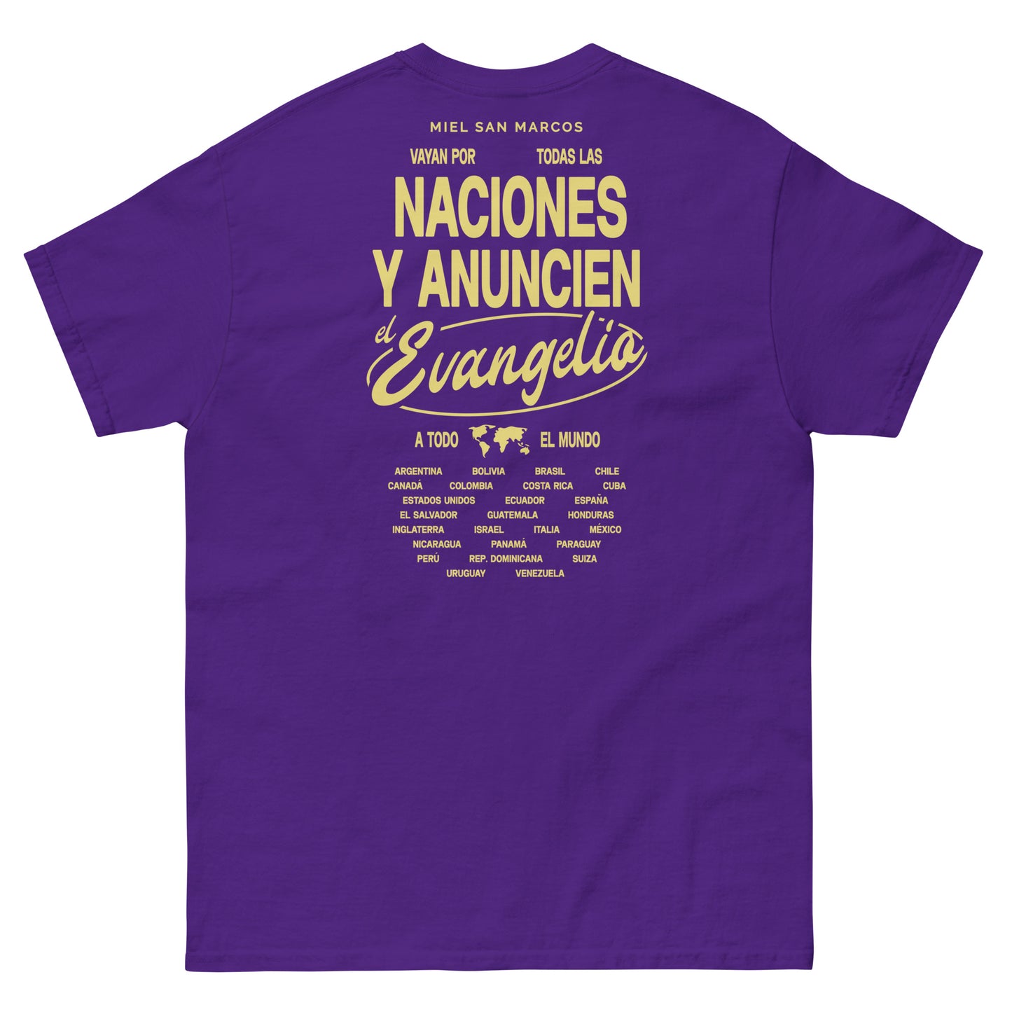 Anunciemos el EVANGELIO - Camiseta clásica Tour Evangelio Miel San Marcos